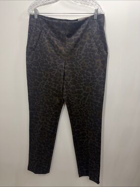Chico’s So Slimming Juliet neutral leopard ankle pant size 12 Tall. NWT.